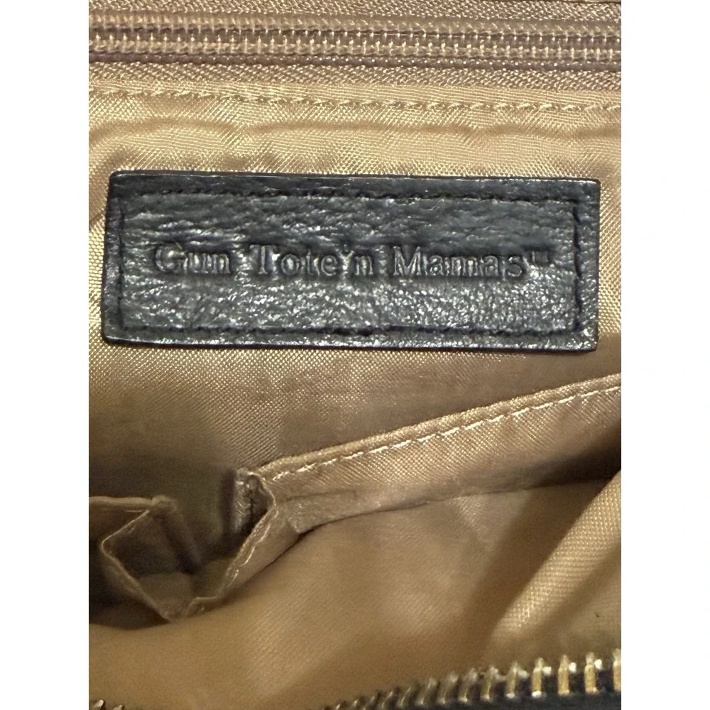 Gun Tote'N Mamas Leather Hobo Bag Dk Gray Concealed Carry Purse Handbag